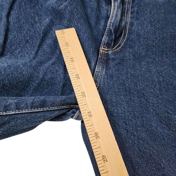 Zara Jeans Womens 4‎ Blue Cargo Straight Leg Bloggers Favorite Side Pockets - Picture 9 of 9